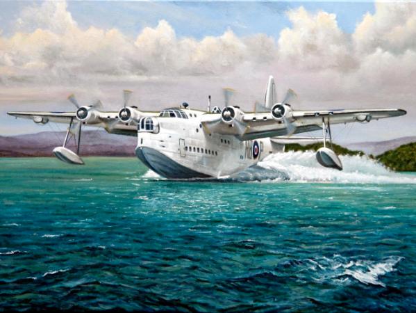 Short Sunderland Mk Iii Flying Boat Steve Leadenham Transport Art